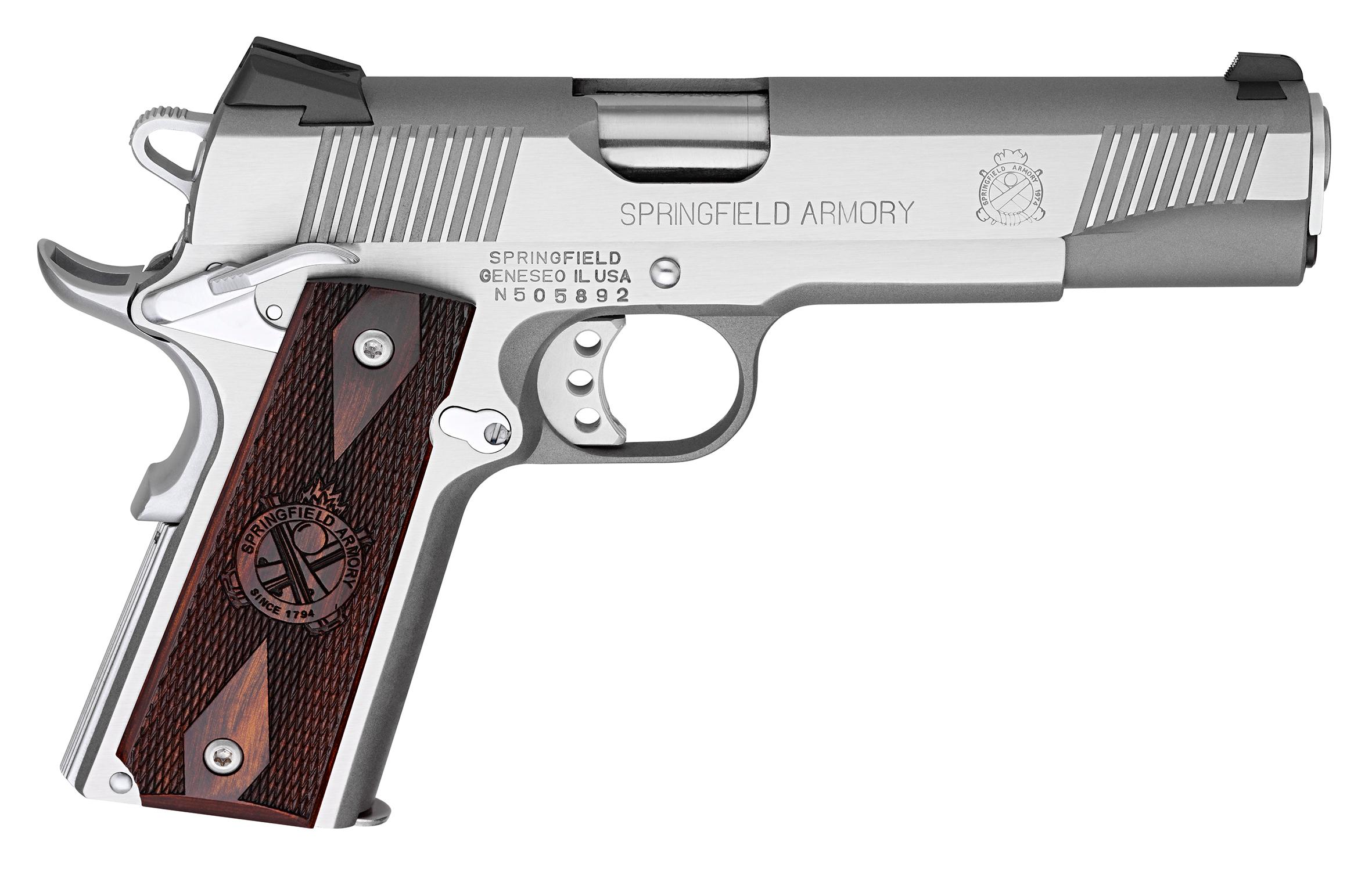  Springfield 1911 Loaded Stainless Steel .45acp