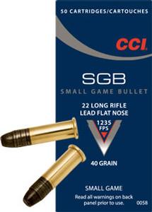 CCI SGB 22LR 40gr. Lead Flat Nose 50 round box