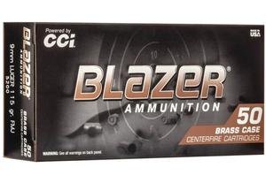 BLAZER BRASS 9MM 115GR. FMJ 50RD BOX