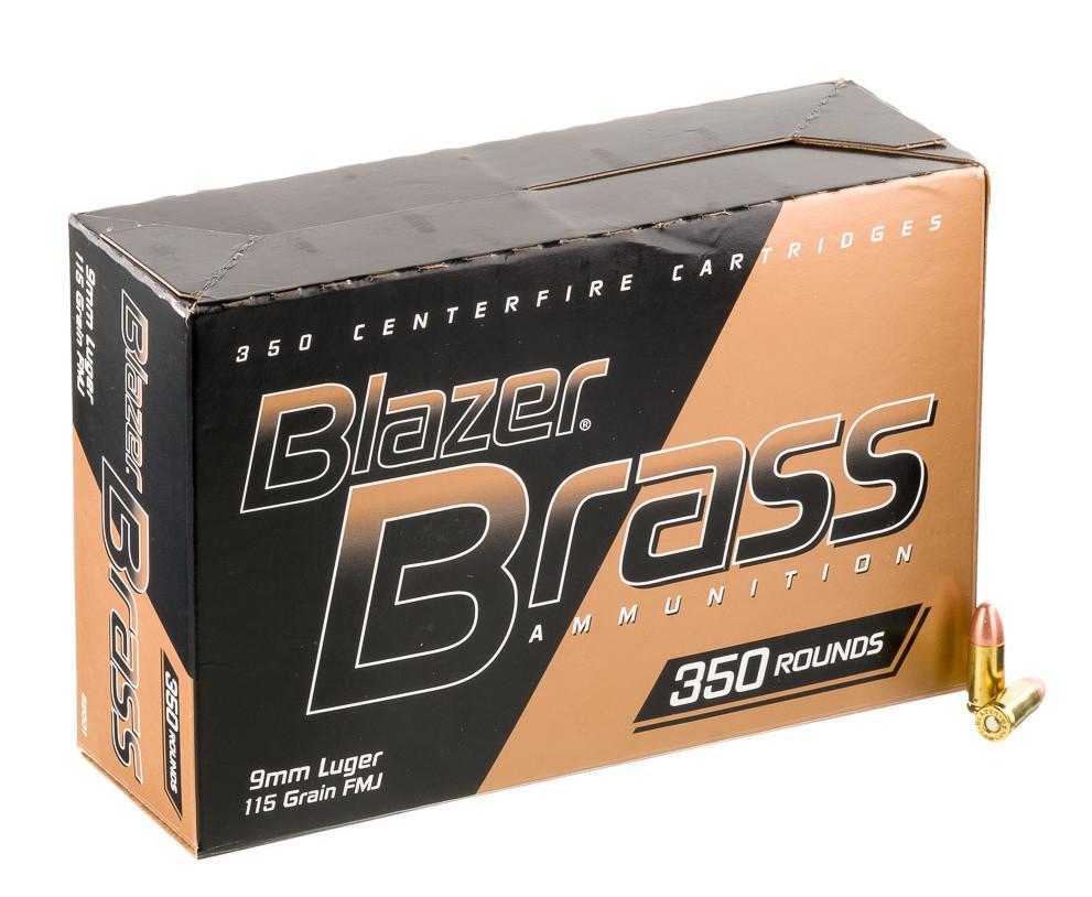 CCI Blazer Brass 9mm 115gr FMJ 350 Round Box