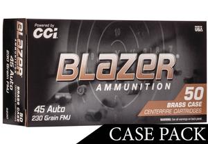 CCI Blazer Brass 45ACP 230gr. FMJ 1000 round case