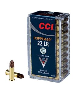 CCI Copper-22 22LR 21gr. Copper HP Lead-Free 50 round box