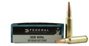 Federal Premium Power-Shok 308 Win. Soft Point 180GR 20Rds