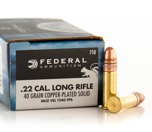 Federal Game Shok 22 LR. Copper Plated Round Nose 40Gr 500Rds