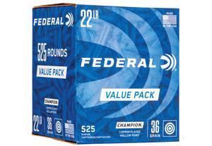 Federal Champion 22 LR. Copper Plated HP 36Gr 525Rds 