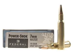 Federal Premium Power-Shok 7MM Mauser Soft Point 140GR 20Rds