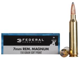 Federal Premium Power-Shok 7MM Rem. Mag Soft Point 150GR 20Rds