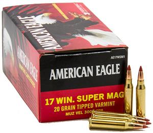 Federal American Eagle 17 WSM 20GR Tipped Varmint  50Rds