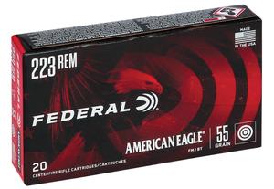 Federal American Eagle 223 Rem. 55GR FMJ BT 20Rds