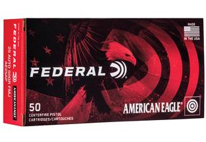 FEDERAL AMERICAN EAGLE 25ACP 50GR. FMJ 50 ROUND BOX