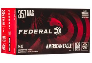 FEDERAL AMERICAN EAGLE 357 MAGNUM 158GR. JSP 50 ROUND BOX