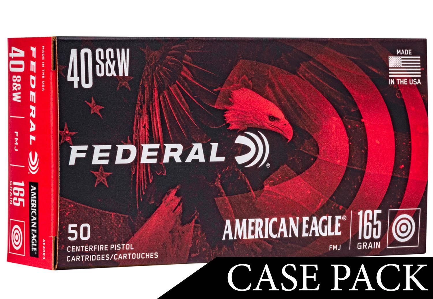  American Eagle 40s & W 165gr.Fmj 1000rd Case