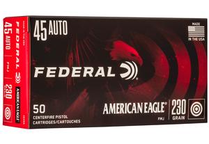 FEDERAL AMERICAN EAGLE 45ACP 230GR. FMJ 50 ROUND BOX