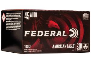 FEDERAL AMERICAN EAGLE 45ACP 230GR. FMJ 100 ROUND BOX