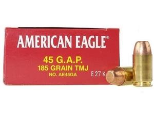 FEDERAL AMERICAN EAGLE 45 G.A.P. 185GR. FMJ 50 ROUND BOX