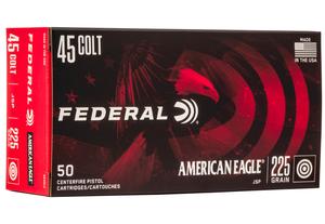 FEDERAL AMERICAN EAGLE 45LC 225GR. JSP 50 ROUND BOX