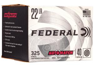 Federal Champion 22 LR. 40GR Lead Round Nose 325Rds