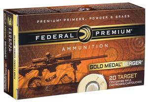 Federal Premium Gold Medal 6.5 Creedmoor 130GR Berger 20Rds