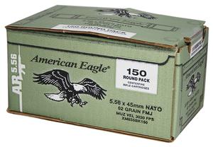 Federal American Eagle 5.56x45 62GR Penetrator FMJ 150Rds