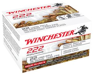 Winchester USA 22LR 36GR HP 222 Rds