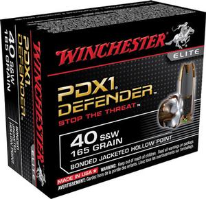 Winchester PDX1 Defender 40 S&W 165GR JHP 20 Rds