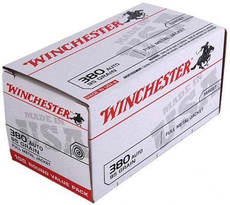  Winchester Usa 380 Acp 95gr Fmj 100 Rds