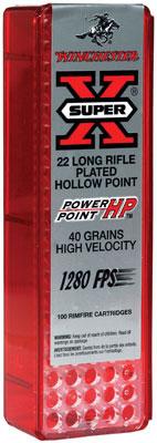  Winchester Super X 22lr 40gr Power Point Rn Copper Plated 100 Rds