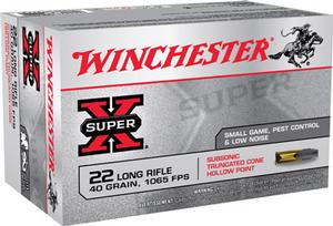 Winchester Super X 22LR 40GR Subsonic Truncated Cone HP 50Rds
