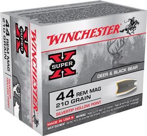 Winchester Super X 44 Rem Mag 210GR Silvertip HP 20Rds 