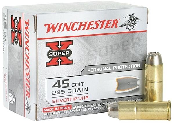  Winchester Super X 45 Long Colt 225gr Silvertip Jhp 20rds