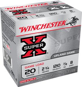 Winchester Super X 20Ga 2-3/4 7/8oz #8 Shot 25Rds 