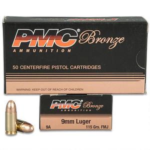 PMC Bronze 9mm 115Gr FMJ 50 Rds