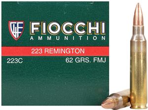 Fiocchi 223 Rem 62GR FMJ BT 50 Rds