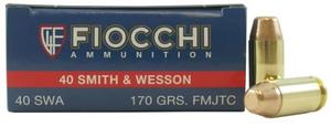 Fiocchi 40 S&W 170GR FMJ 50 Rds