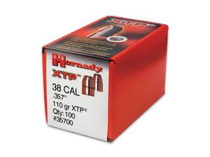 Hornady 38 Cal .357 110 gr HP XTP Bullets 100ct