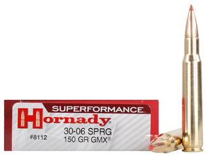 Hornady Superformance 30-06 Springfield 150 gr GMX 20Rds