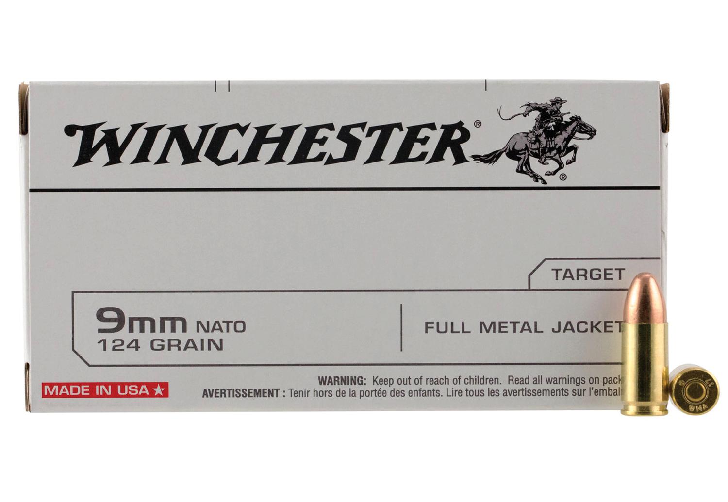  Winchester 9mm 124gr Nato Fmj 50rd