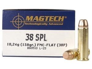 Magtech 38 Special Full Metal Case Flat Point 158 GR 755 fps 50 RDS