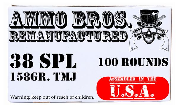 Ammo Bros Reloads 38 Spec 158gr 100rds