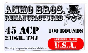 Ammo Bros Reloads 45ACP 230gr 100rds