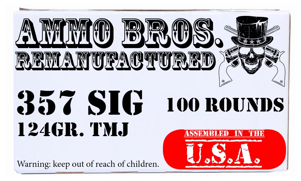  Ammo Bros Reloads 357 Sig 124gr 100rds