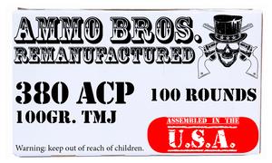 Ammo Bros Reloads 380 ACP 100gr 100rds