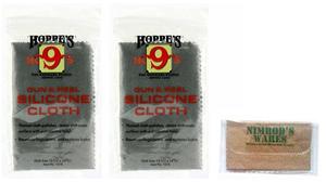 Two-Pack Hoppe's Silicone Gun and Reel Cloths + Nimrod's Wares Microfiber Cloth 