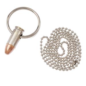 9mm bullet keychain/ necklace - nickel