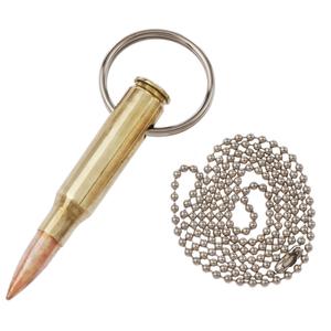 223rem bullet keychain/ necklace - brass