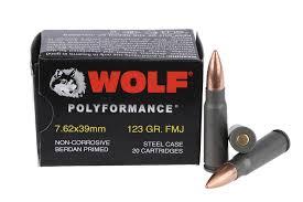  Wolf Polyformance 7.62x39 123gr Fmj 20rds
