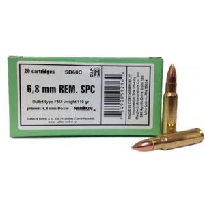 Sellier & Bellot 6.8mm SPC 110 FMJ 20Rds 