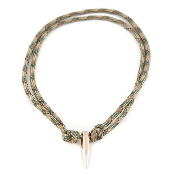 Lucky Shot Genuine Once- Fired .308 Projectile Camo Paracord Necklace