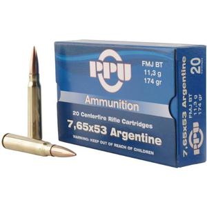 PPU 7.65X53MM ARGENTINE 174GR FMJ 20rds