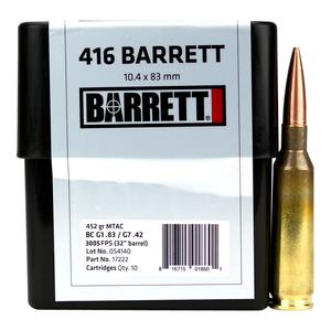 BARRETT .416 452 GR MTAC 10RD BOX